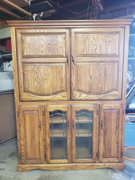 Photo of free Solid Oak Entertainment Center (Clarksburg) #1