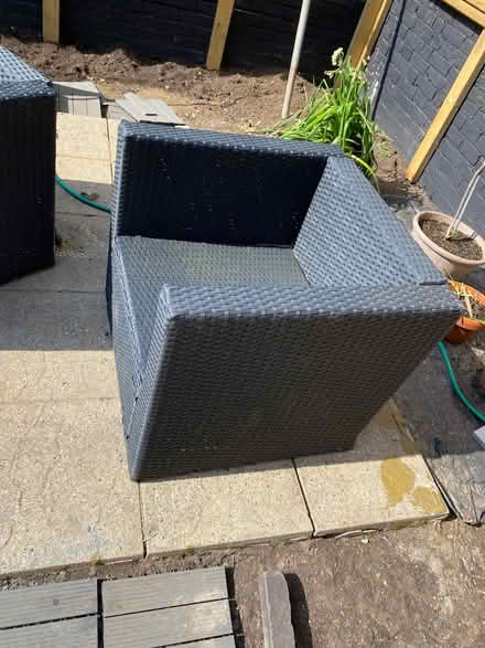 Photo of free 2 weatherproof rattan garden chairs (Seven Dials BN3) #1