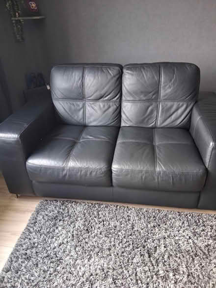 Photo of free Black Leather Sofas (S35) #2