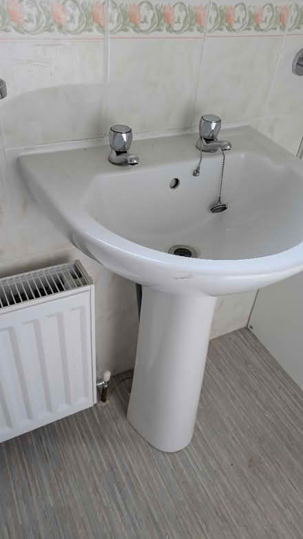 Photo of free Sink with taps and pedestal (Rowlands Gill NE39) #1