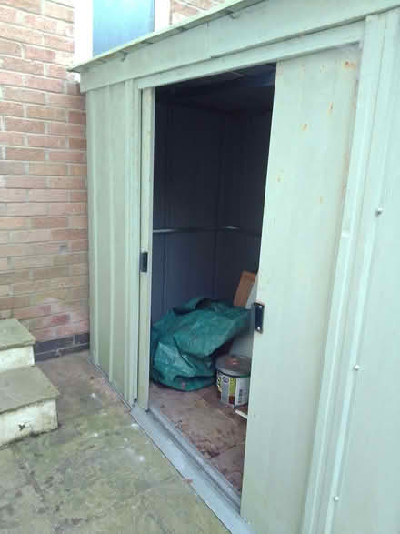 Photo of free Large metal garden toolshed/bikeshed (Abraham Heights LA1) #2