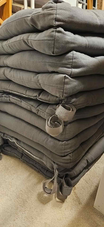 Photo of free IKEA grey seat cushions x12 (Horsham) #2