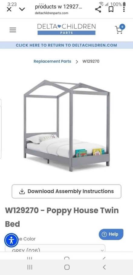 Photo of free Poppy House Twin Platform Bed Frame (Clarksburg) #2