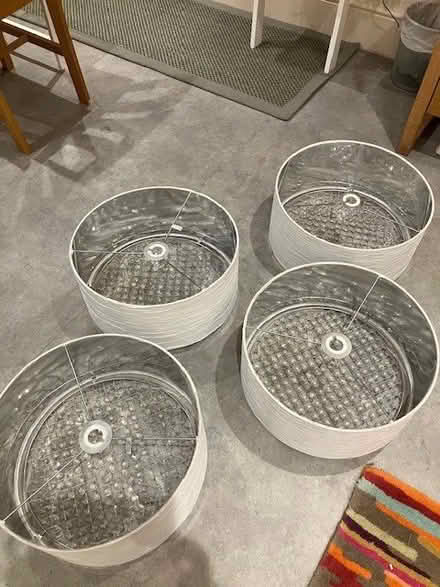 Photo of free White/crystal drop effect lampshades x 4 (Stannington S6) #2