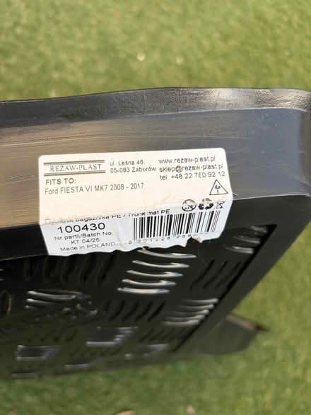 Photo of free Ford Fiesta Boot Liner (CT5) #2