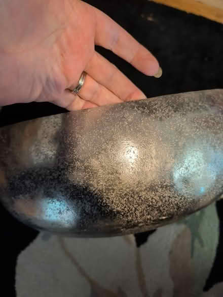 Photo of free Large silver metal planter (Hertford SG13) #2