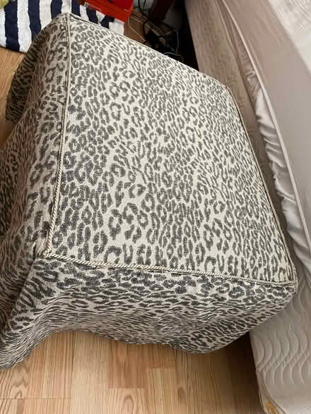 Photo of free Ottoman + leopard print cover (Saratoga Village) #2