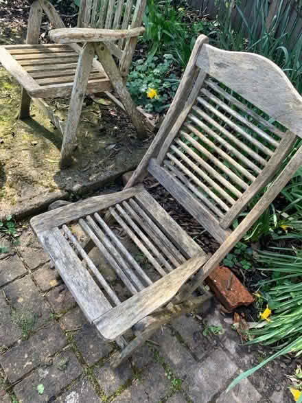 Photo of free Round wooden table and chairs (BN6 8EY) #3
