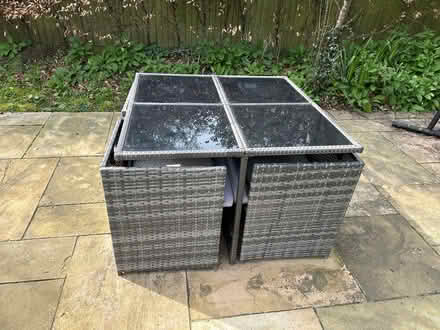 Photo of free Square all weather garden table + 4 chairs (Cutteslowe OX2) #1