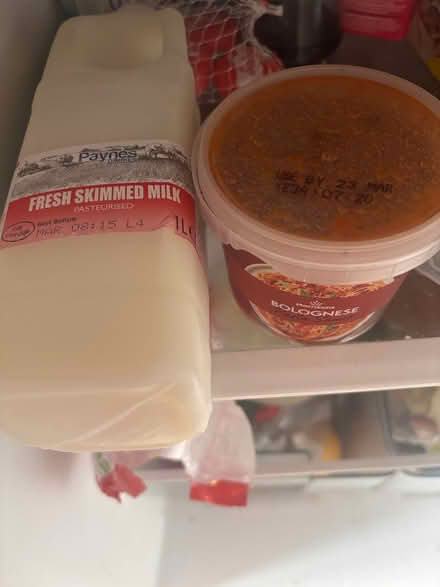 Photo of free Bolognaise sauce and skimmed milk (SE24) #1