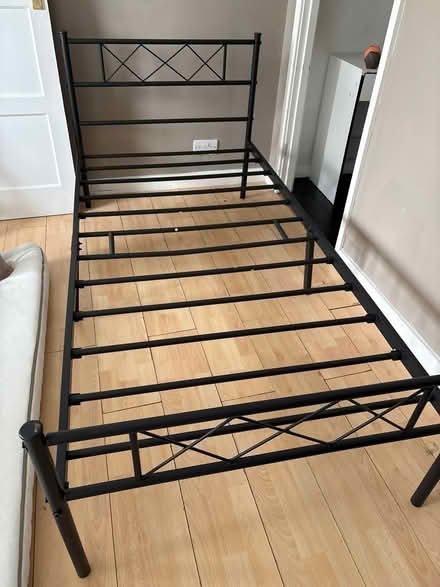 Photo of free Single metal bed frame (CV21 1dg) #1