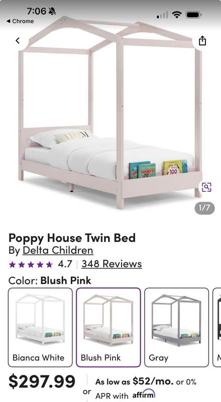 Photo of free 2x Twin Canopy Beds (pink) (92127) #2