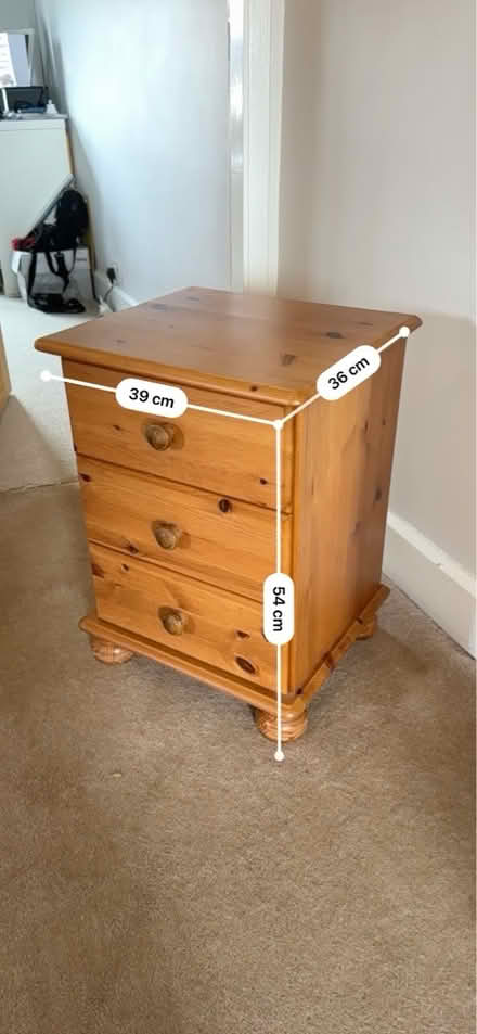 Photo of free Pine bedside cabinet (Worcester, WR5) #2