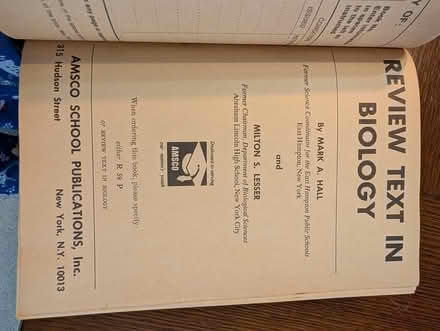 Photo of free Old School Biology Review book (Poughquag) #2