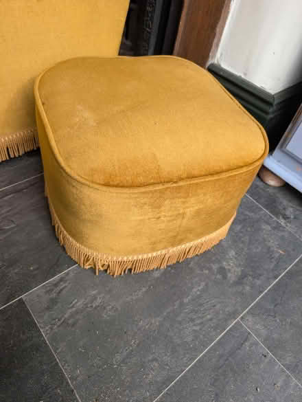 Photo of free Yellow gold sofa, chair, stool (Levenshulme M19) #3