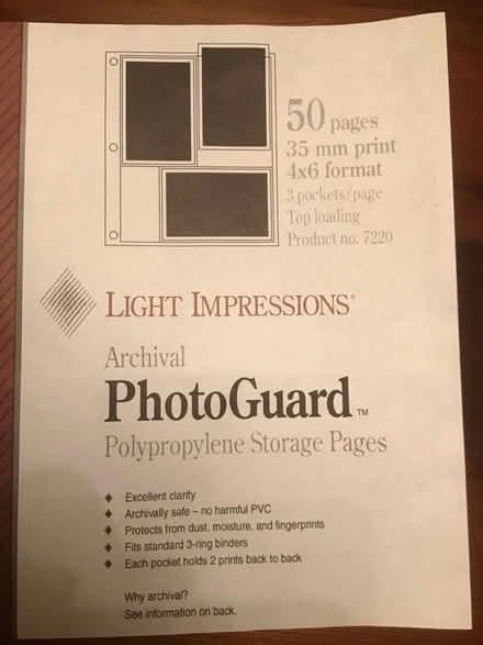 Photo of free Archival Photo Storage Sheets (Near Rainbow and Stelling) #1
