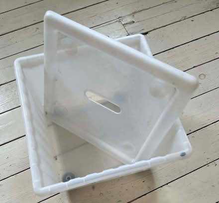 Photo of free Plastic storage box with casters (St Margarets TW1) #1