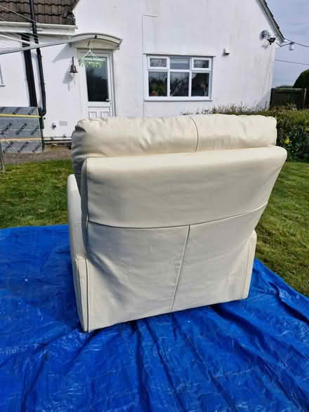 Photo of free Cream leather chair, recliner (Cw5 8ef) #4