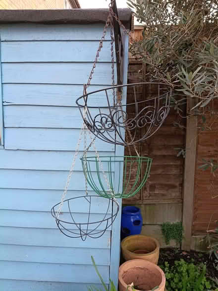 Photo of free Trio of metal hanging baskets (Leigh Beck SS8) #2