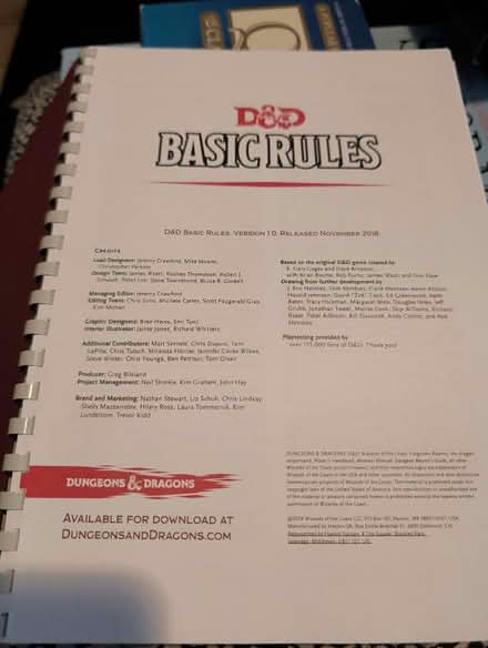 Photo of free DND basic rules (the free download) (Hertford SG13) #1