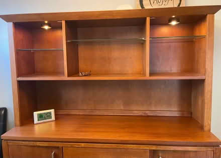 Photo of free Upper half of teak cabinet (Fulton Place (east Edmonton)) #1
