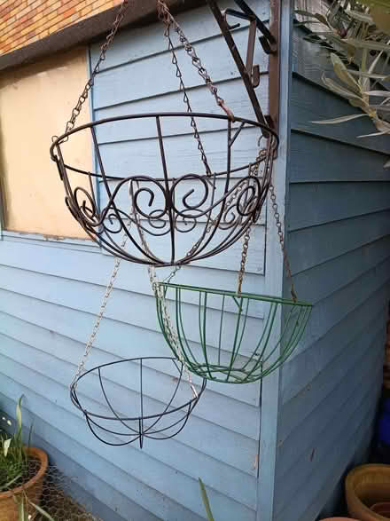 Photo of free Trio of metal hanging baskets (Leigh Beck SS8) #1