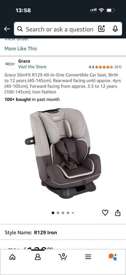 Photo of free Car Seat (Old Hall Green SG11) #3