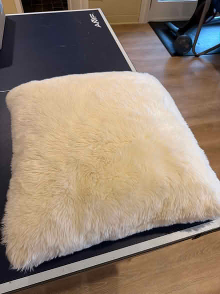 Photo of free Large white, fuzzy pillow (Armonk ny) #1