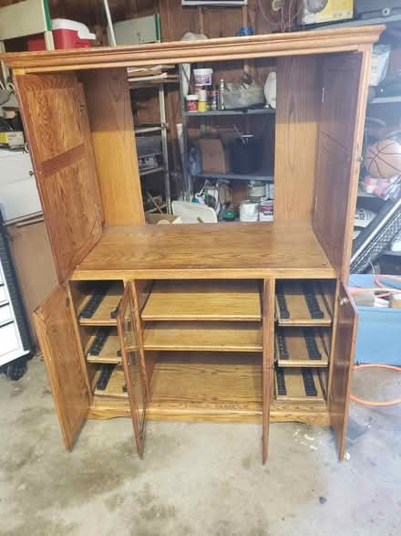 Photo of free Solid Oak Entertainment Center (Clarksburg) #2