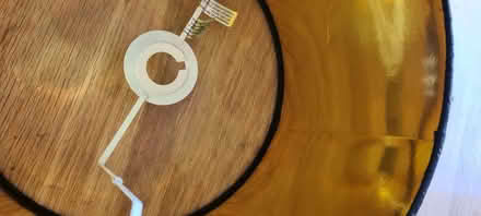 Photo of free Black & gold colour lined cylindrical lampshade (North Town SL6) #1