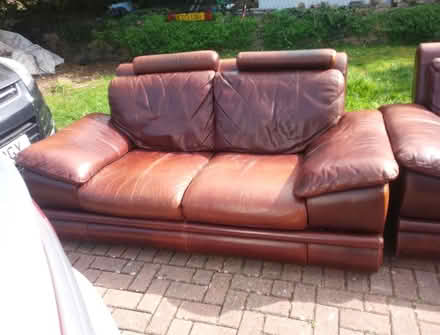 Photo of free Pair of leather sofas (Havant PO9) #1
