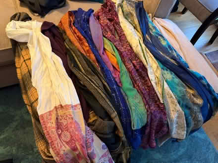 Photo of free Assorted scarves and scarf hangers (Near Lincoln Park) #2