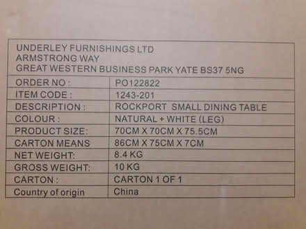 Photo of free Rockport Small Dining Table (New Eltham SE9) #1