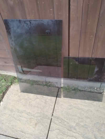 Photo of free Smoked glass furniture protector tops x 4 small & 4 large (Shrub End CO2) #1