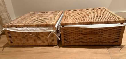 Photo of free Ikea rattan boxes (Nunhead) #1