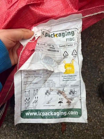 Photo of free Builder bag - large (Pen-y-Lan CF23) #2