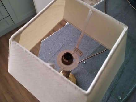 Photo of free Brass table lamp and shade (Pembrey SA16) #3