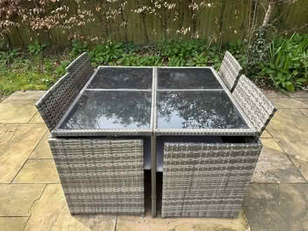 Photo of free Square all weather garden table + 4 chairs (Cutteslowe OX2) #2