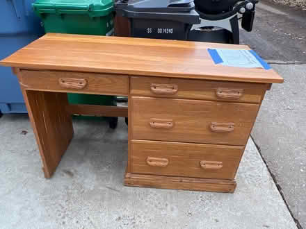 Photo of free Solid oak desk (Longfellow-cooper) #1