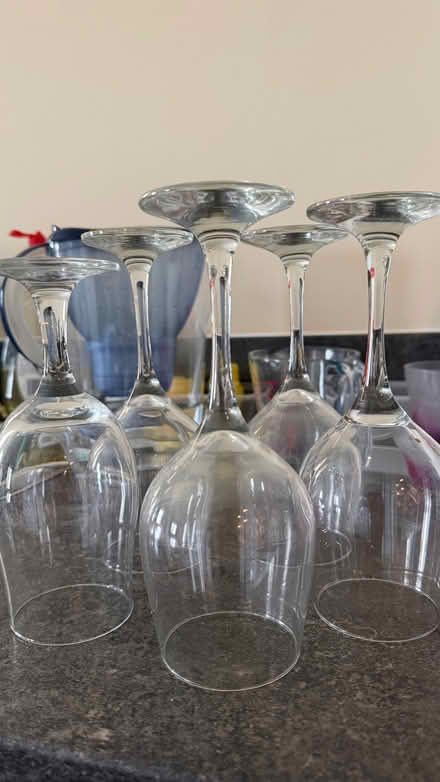 Photo of free 5 wine glasses (Rarely used ) (Townsend AL3) #1