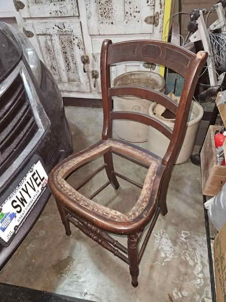 Photo of free Wooden chair needs caning or seat (63033, off N. New Florissant) #1