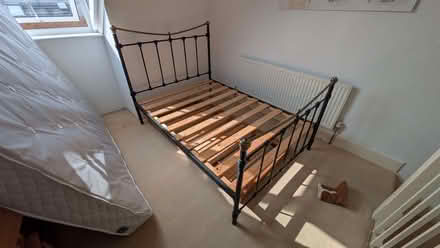 Photo of free Metal double bed frame (Kessingland NR33) #1