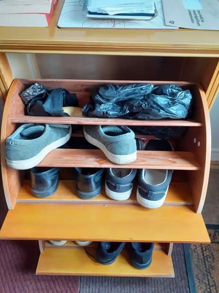Photo of free Tall wooden shoe cupboard (Cb24 9nt) #1