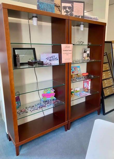 Photo of free Tall wood shelves (Downtown) #2