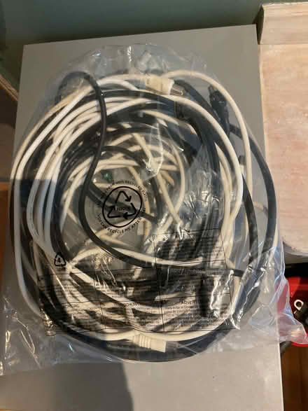 Photo of free Bag of assorted coaxial tv cables (Motherby CA11) #1