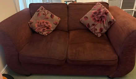 Photo of free 2 Seater Burgandy Sofa (Widford CM1) #1
