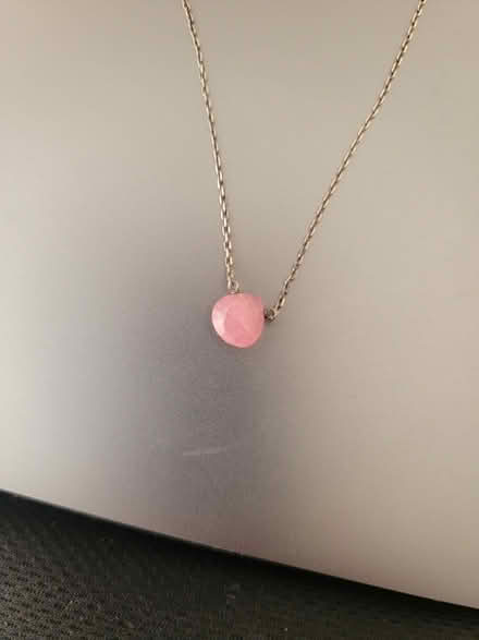 Photo of free Silver necklace w pink crystal (North Oakland) #1