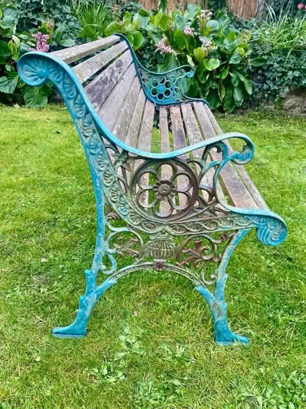 Photo of free Garden Bench with Cast Iron Edges (LL19) #1