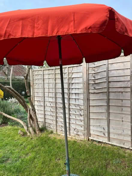 Photo of free Garden parasol with heavy metal base (Gamlingay SG19) #2