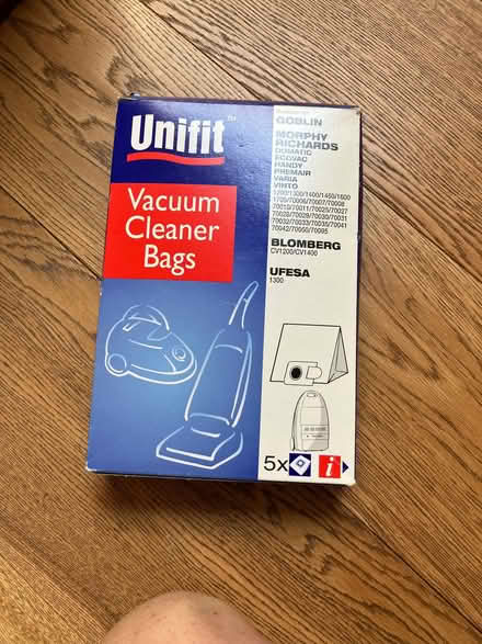 Photo of free Box of 5 Unifit vacuum cleaner bags (Lamorbey DA15) #1